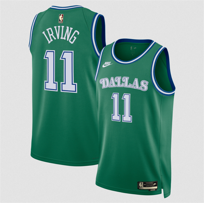 Men's Dallas Mavericks #11 Kyrie Irving Green 2025 Classic Edition Stitched Basketball Jersey